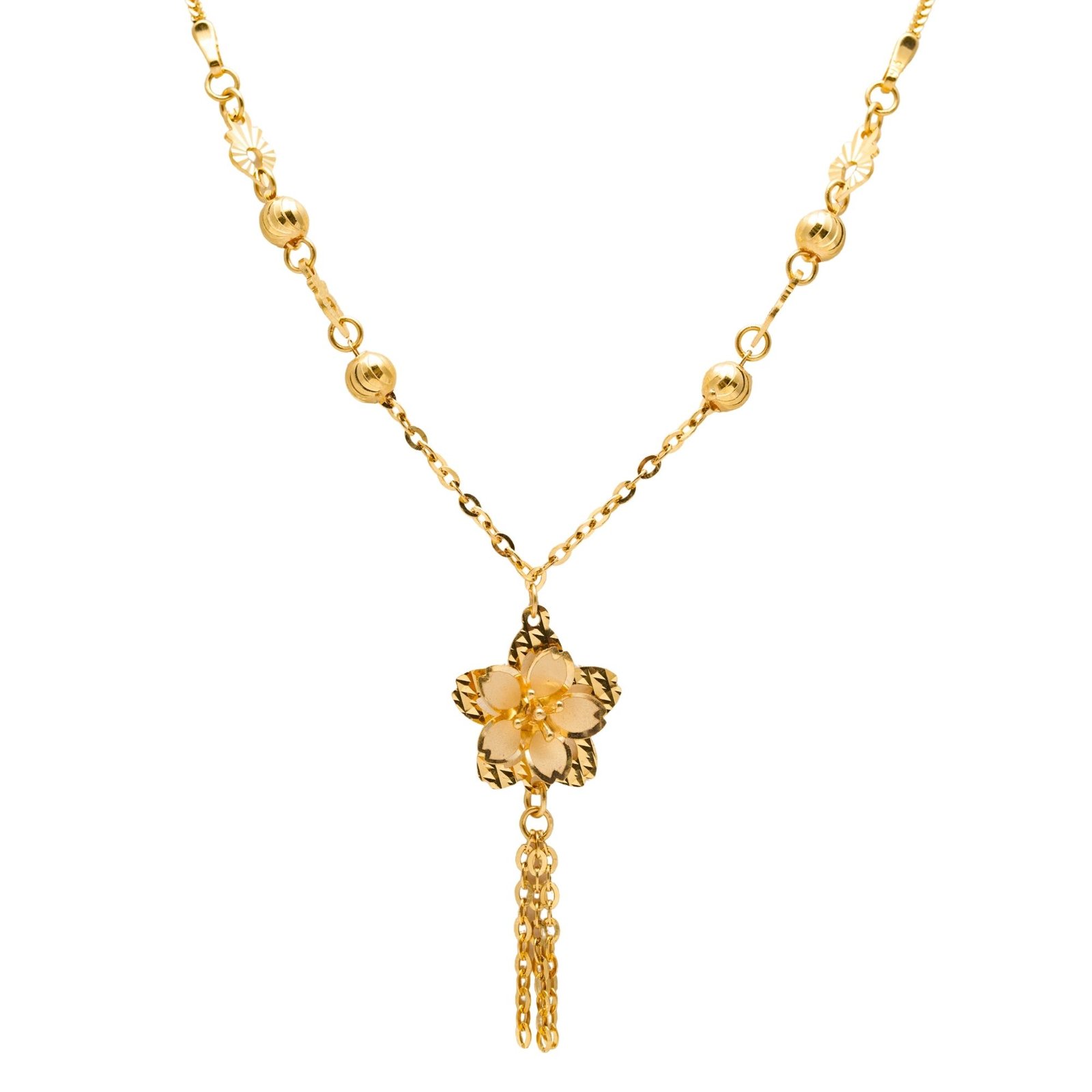 Delicate floral drop necklace - Image 2