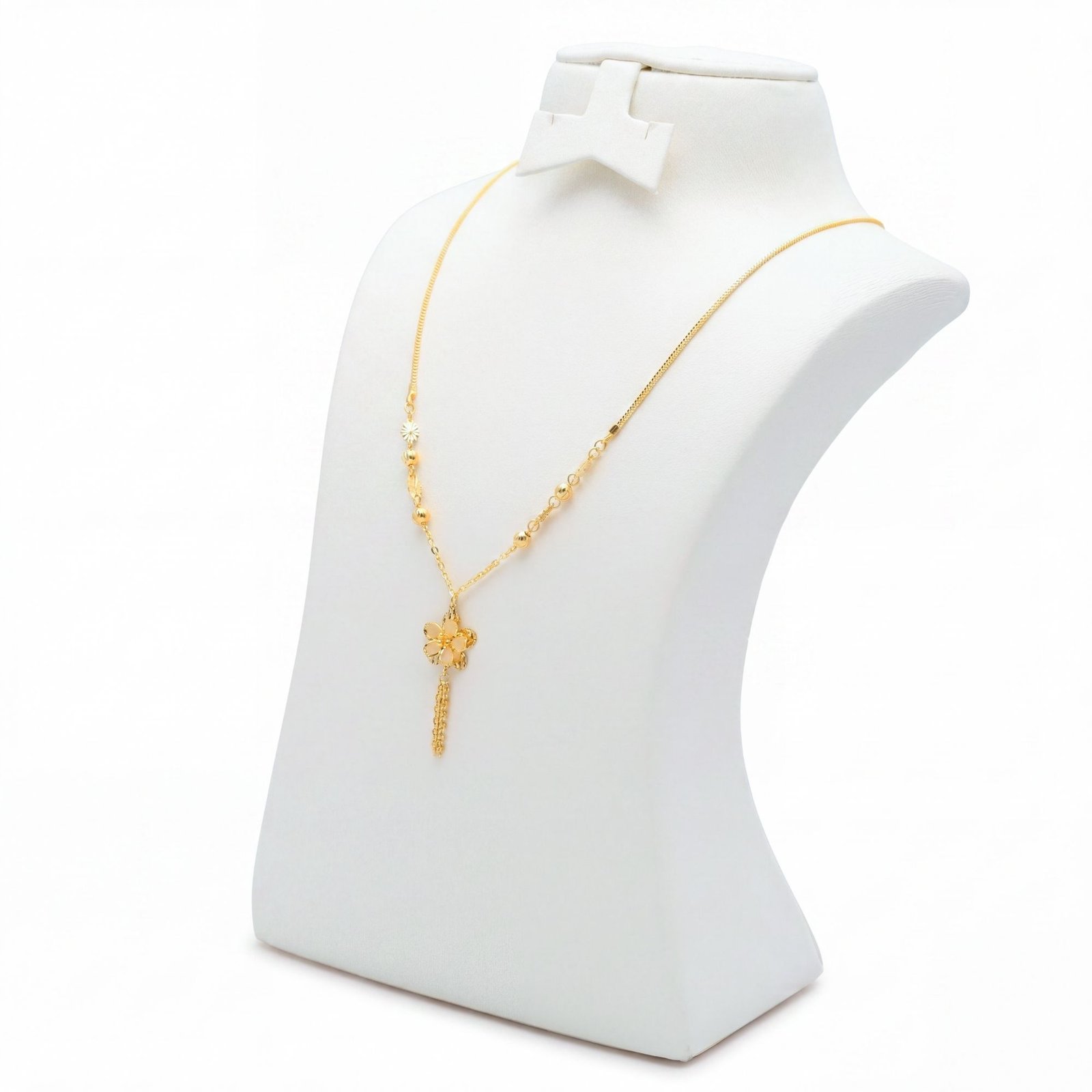 Delicate floral drop necklace - Image 3